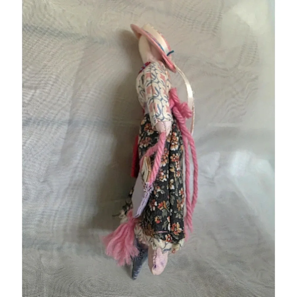 Lot of 3 Handmade Rag Dolls Folk Art Primitive Cloth & Wood Doll‎ Figures Haiti